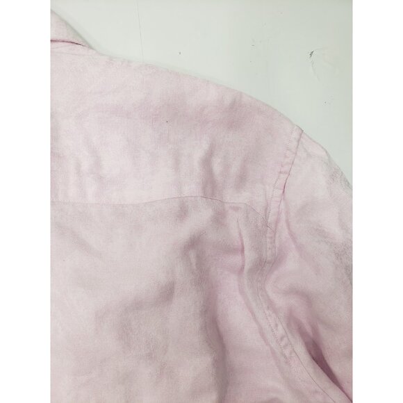 Robert Graham Mens Pink Linen Embroidered Long Sleeve Button Down Shirt Size XL - Picture 14 of 16